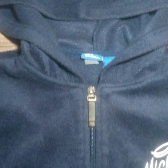Disney Embroidered Blue Fleece Mickey Mouse Hoody Size Medium - Picture 4 of 6